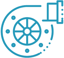 Illustration of engine turbo charger
